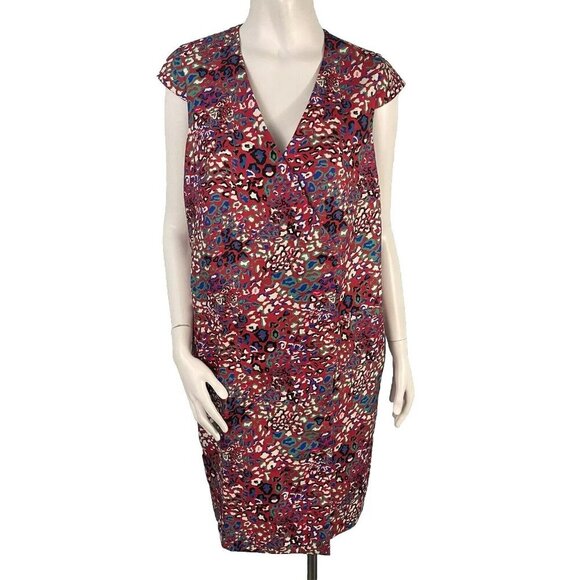 NWT Madeleine Women's Snap Button Front Shirt Wrap Dress Size US XL Red - Picture 2 of 16